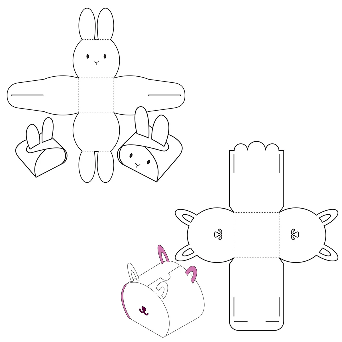 Подарочная коробка с кроликом пресс форма для скрапбукинга металлические резные