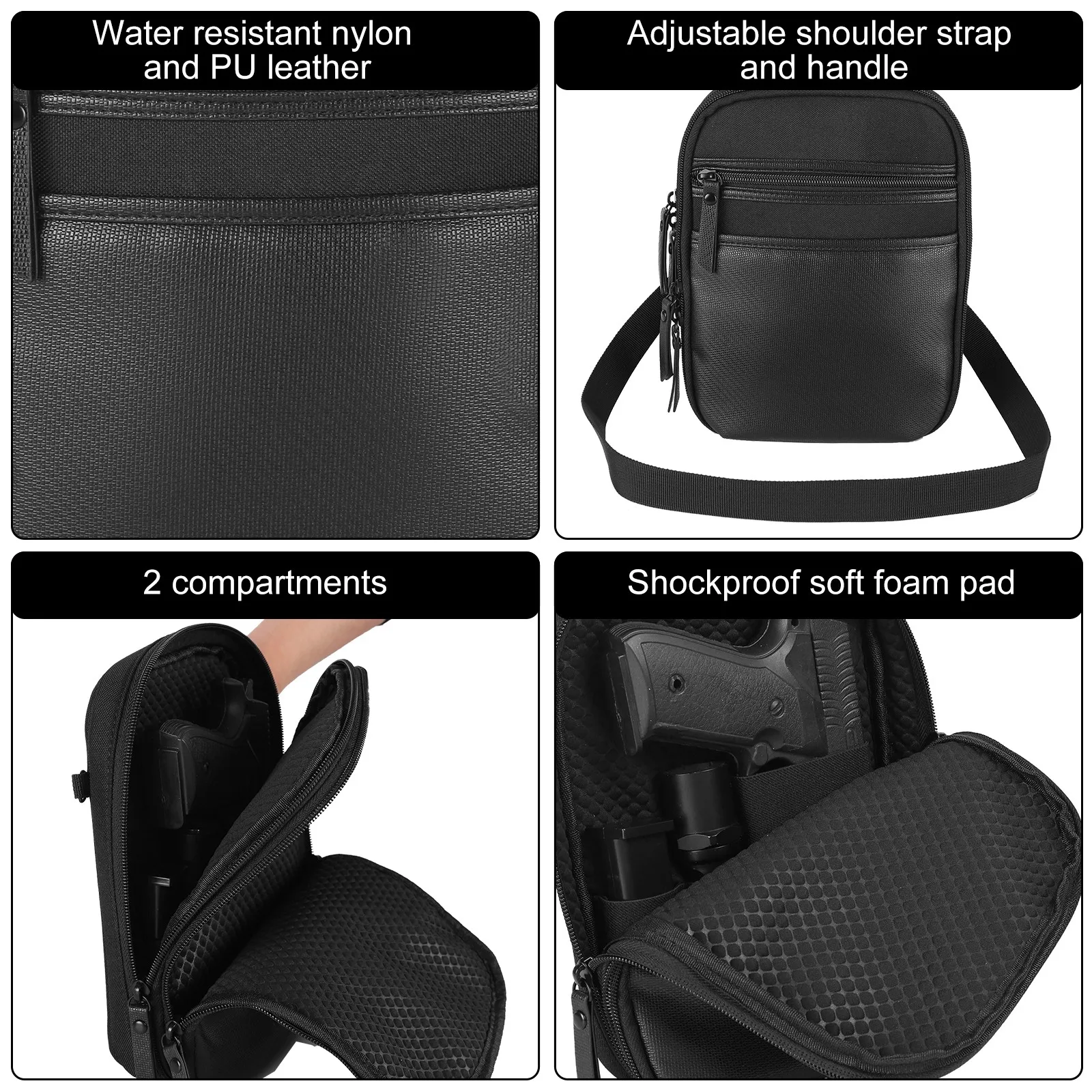 Тактическая сумка с ремешком для пистолета скрытая кобура мягкая защитная