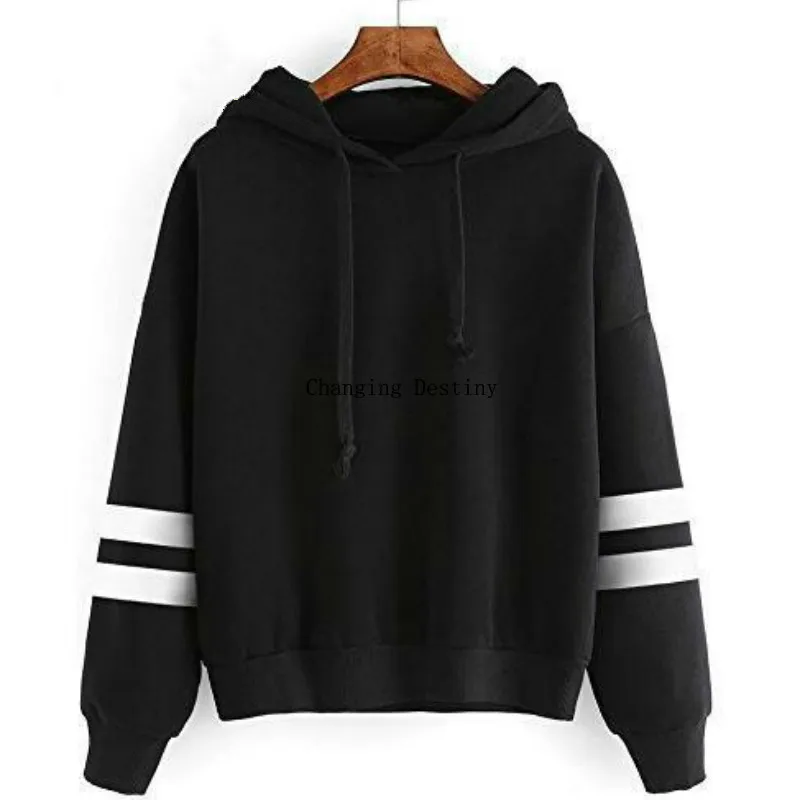 Модный женский свитер с капюшоном на осень и зиму Толстовка шнурке длинным