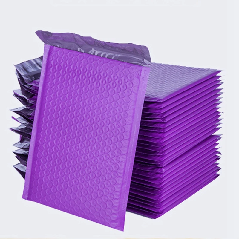 50 шт./компл. пурпурные самоуплотненные конверты с пузырчатой пленкой размером 7x10