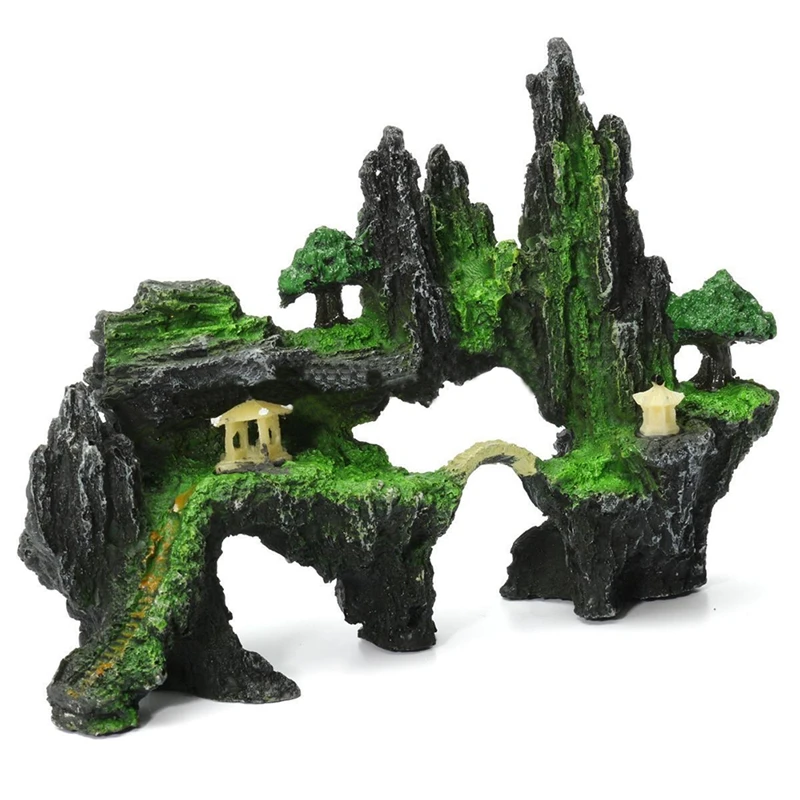 

1 pcs Resin Non toxic Reef Aquarium Rockery Mountain Fish Tank Palace Ornament Decor