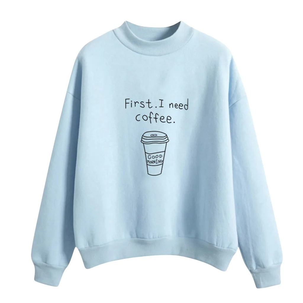 

Women Autumn Velvet Loose Sweatshirt Harajuku Coffee Cup Printed Lovely Casual Hooded Hoodies Pullover Female sueter mujer #817