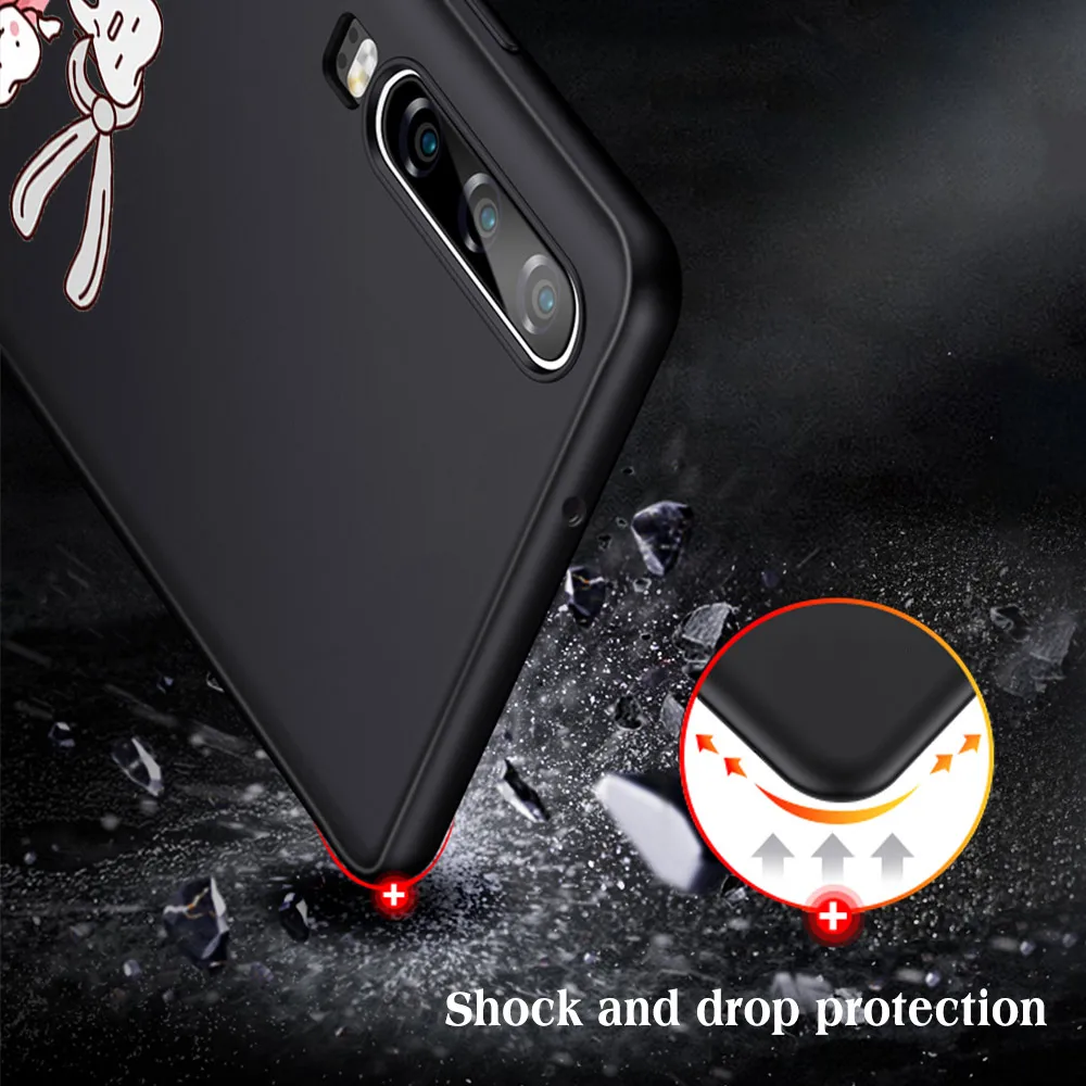 

Cute Tooth Case for Huawei P40 P30 P20 Pro Lite Mate 30 40 20 Lite Pro Honor 30 20 10 9X Pro Lite P Smart 2020 Black TPU Cover