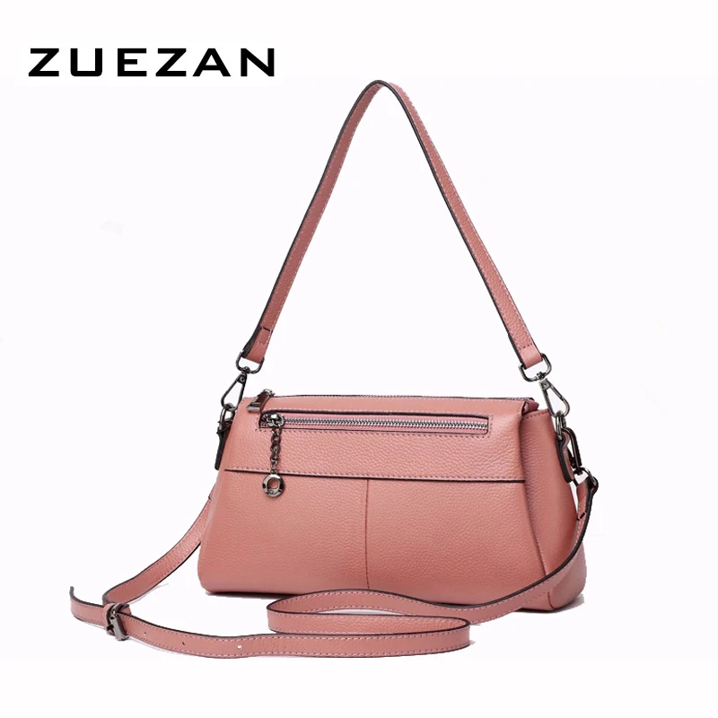 Сумка через плечо из натуральной кожи с 3 отделениями внутри повседневные