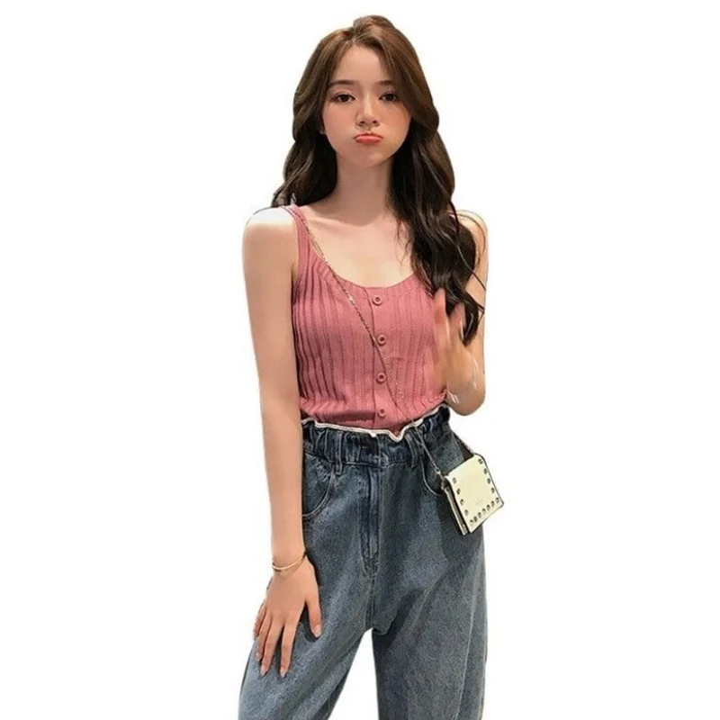 

Кроп-топы, футболка, сексуальный топ, кроп-топы, облегающий кроп-топ, женская вязаная укороченная модная женская одежда, летняя черная Белая ...