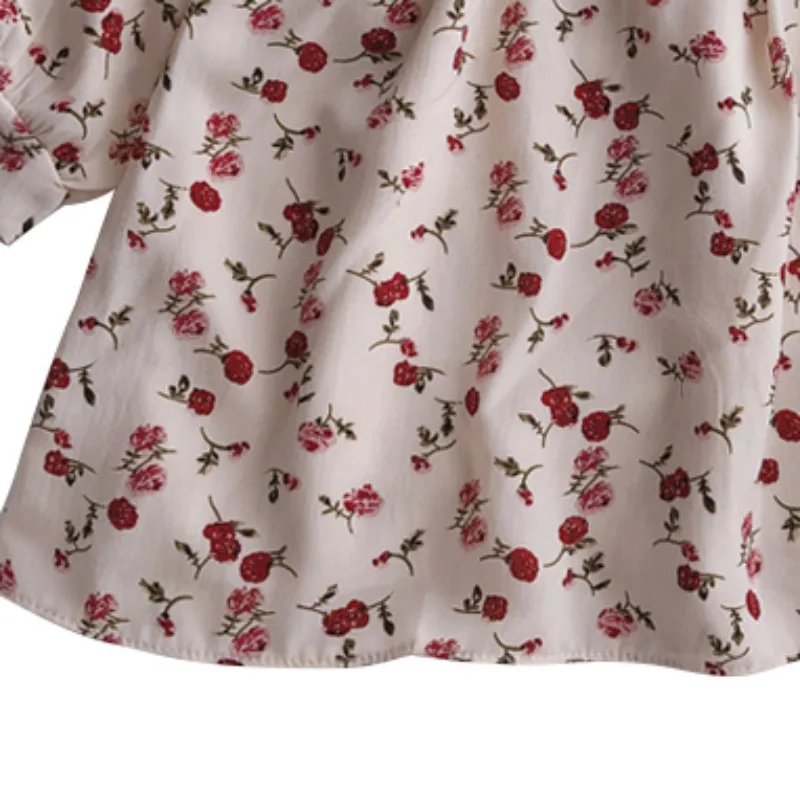 

2021 Baby Girls Autumn Sweet Dress Long Sleeve Children Clothes Floral Dresses Girl Enfant Korean Dresses Hot Selling