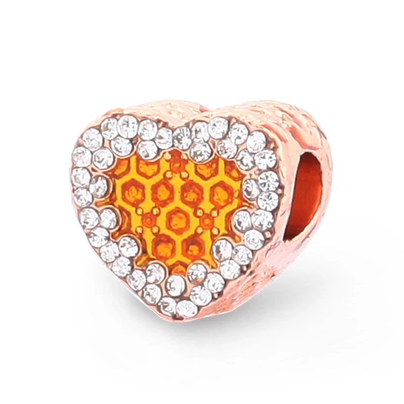 Разные стили розовое золото цвет пчела искусственная Подвеска для изготовления