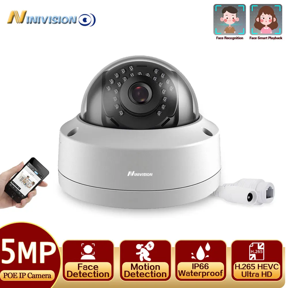 IP-камера видеонаблюдения H.265 POE 5 МП 3 6 HD | Безопасность и защита
