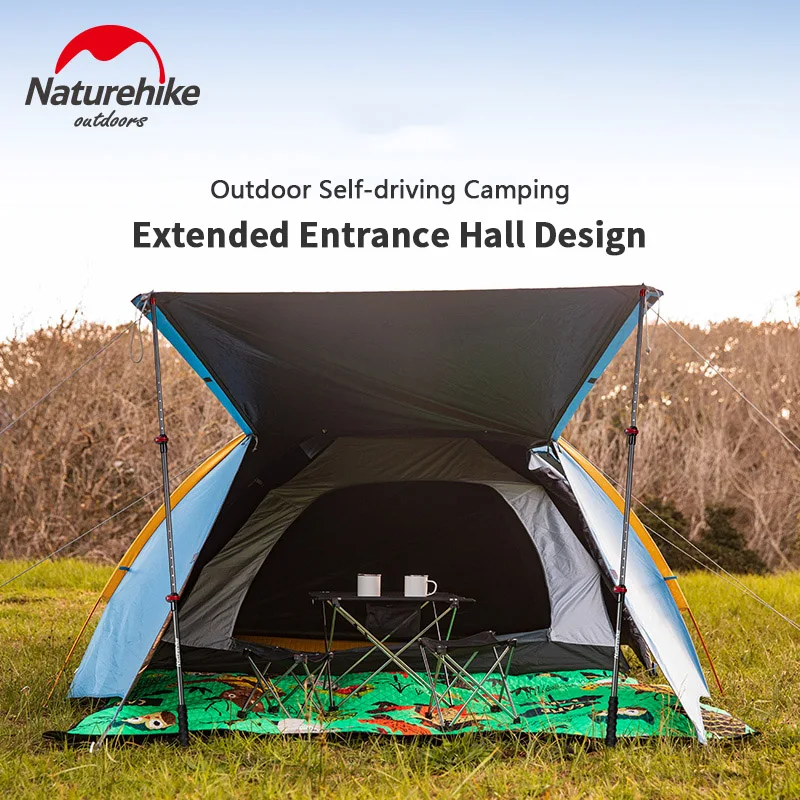 Палатка Naturehike Knight туристическая Ультралегкая на 3 человек непродуваемая и