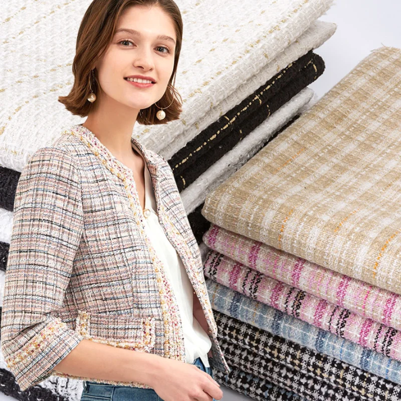 Модная шерстяная кашемировая ткань из сорняка шитье для женщин пальто костюма