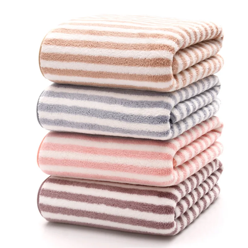 Банные полотенца быстросохнущие красивые из микрофибры кораллового флиса