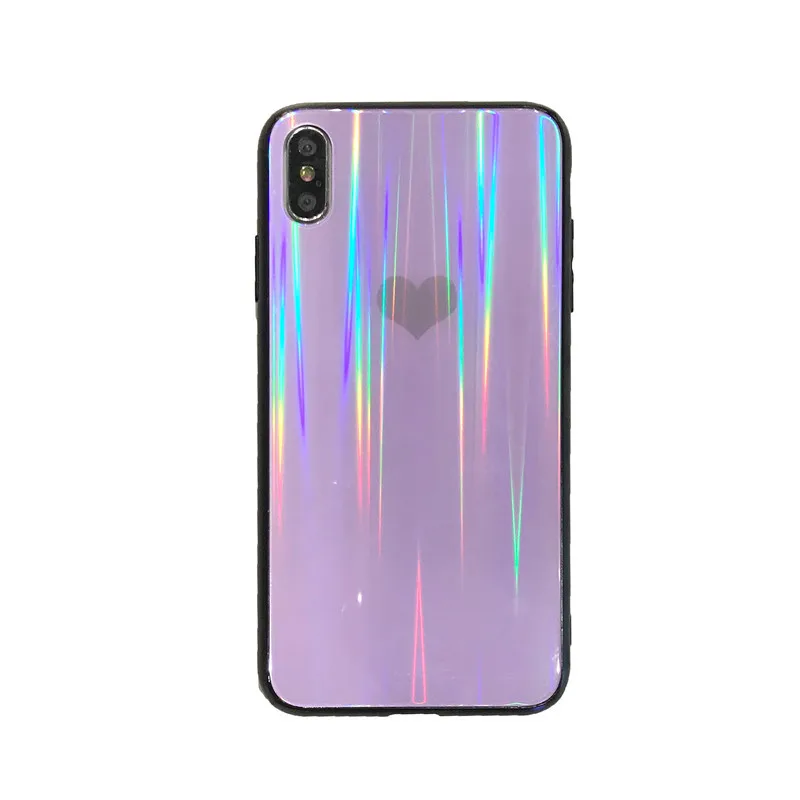 Aurora love для iPhone Xs MAX XR X чехол из закаленного стекла ПК 6 6s 7 8 Plus задняя крышка honor 8X
