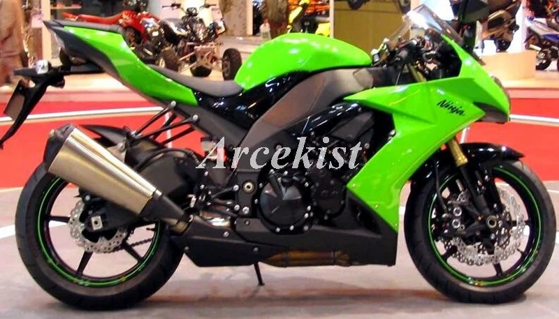 

New ABS Motorcycle Whole Fairings kit Fit for Kawasaki Ninja ZX-10R 2008 2009 2010 08 09 10 Bodywork set green black