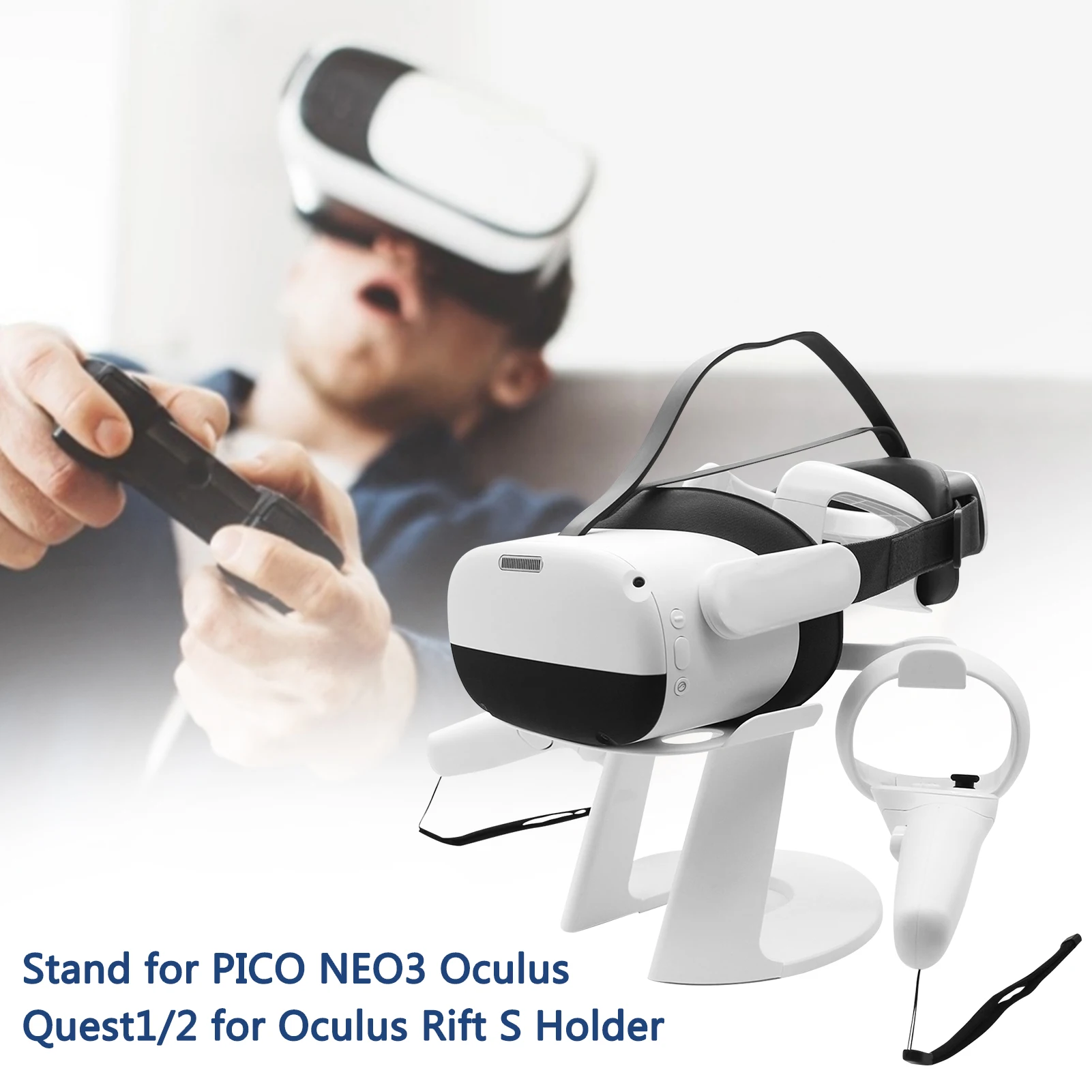 

VR Stand For Oculus Quest 2 VR Headset Display Holder Game Controller Storage Stand For OculusGo Rift Rift S Quest 1/2