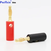 16pieces banana connector audiocrast 24k gold plated 4mm banana plug hifi speaker cable connector
