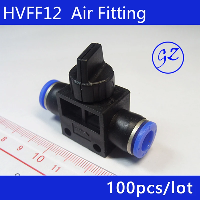 

HIGH QUALITY HVFF12 100PCS Pneumatic Flow Control Valve;Hose to Hose Connector;12mm Tube* 12mm Tube;All size available
