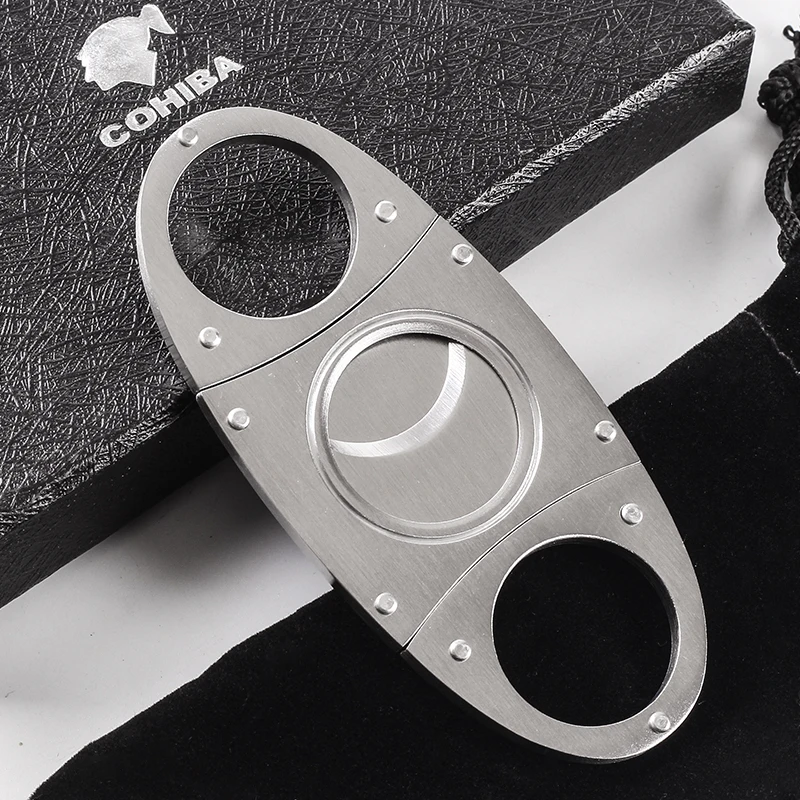 Новинка COHIBA резак для сигар портативный из нержавеющей стали карманный размер