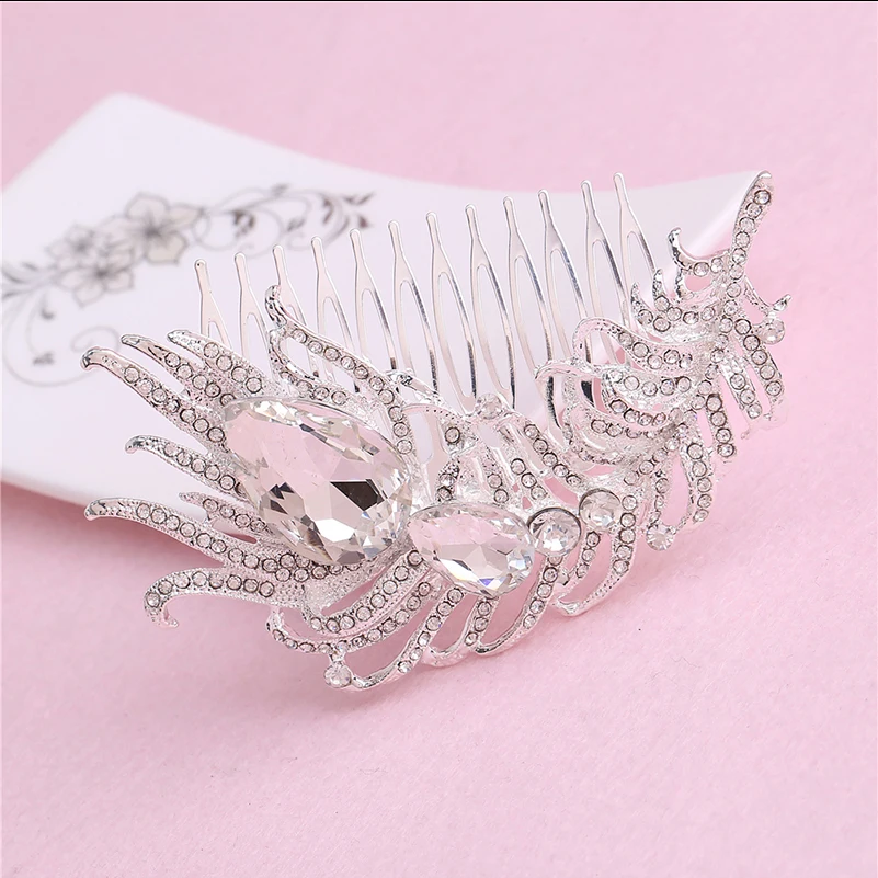 Linglewei новые аксессуары для волос свадебный головной убор гребень в виде пера