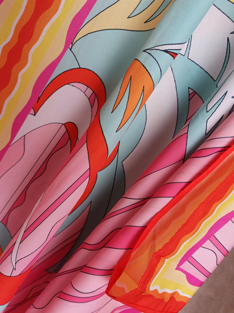 

Designer Bohemian Maxi Loose New Women'S Fashion Beach Casual Party Vintage Chic Print V-Neck Button Chiffon Midi Dress