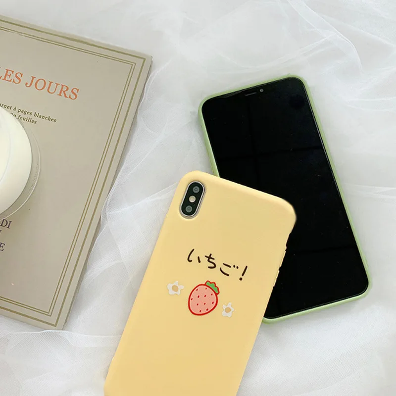 

Japanese Cute Cartoon Fruit IPhone11ProMax/12Mini/XR/XS/X/8/7 Anti-drop Silicone Couple Mobile Phone Case Wholesale
