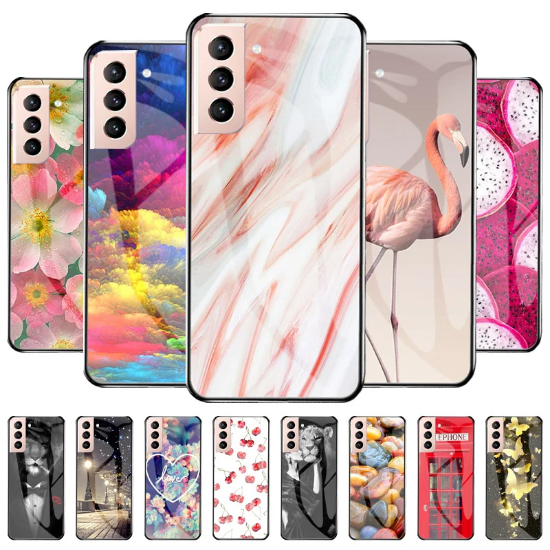 

Hard Phone Case For Samsung S21 Plus Case Tempered Glass Bumper For Samsung Galaxy S21Plus Shockproof Funda SamsungS21 S 21 Plus