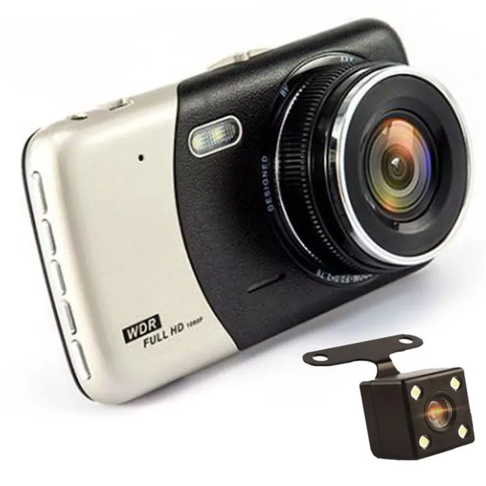 Автомобильный видеорегистратор с функцией ночного видения двойным объективом