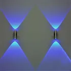 Двуглавый светодиодный светильник для спальни, синий алюминиевый настенный светильник для дома, светодиодный светильник Luces, декоративный бар KTV, настенный потолочный светодиодный светильник