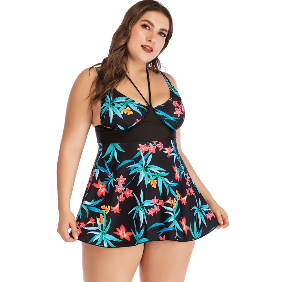 Плюс размер 5XL одежда для плавания Женский Большой костюм купальник Танкини из