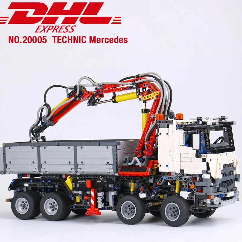 DHL 20005 Technic автомобильные игрушки 42043 Arocs 3245 Motor Technic автомобильные игрушки сборные модели автомобилей строительные блоки для детей рождественские подарки