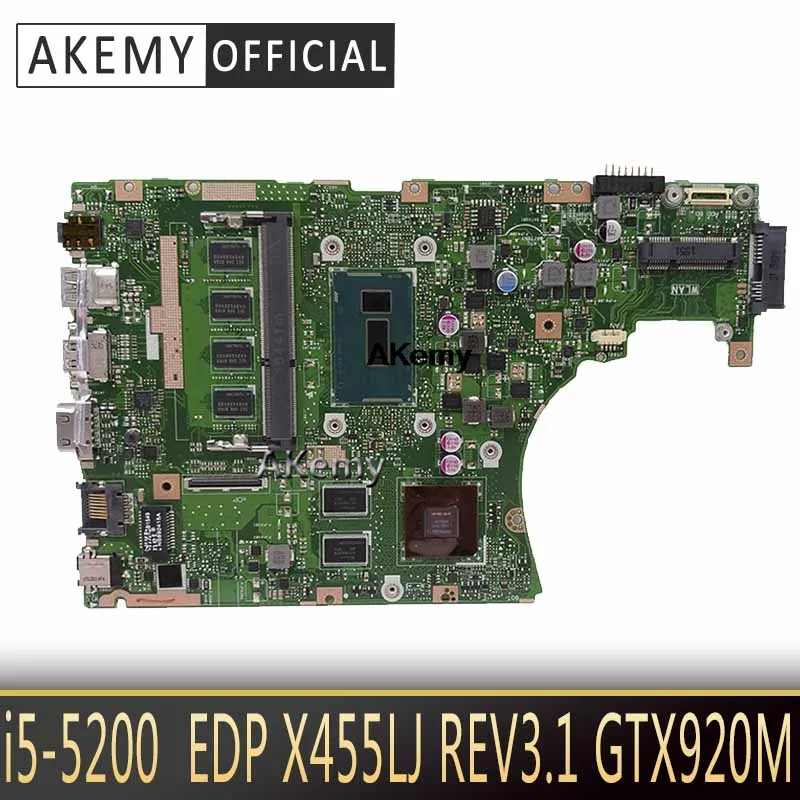 

Laptop Motherboard For X455L X455LF X455LB X455LJ A455L K455L W491L Mainboard Motherboard with GTX920M i5-5200 100% tested OK