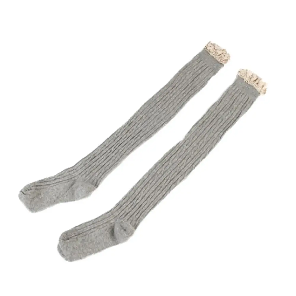 Модные женские кружевные гольфы до колена высокие чулки бедра плотные милые