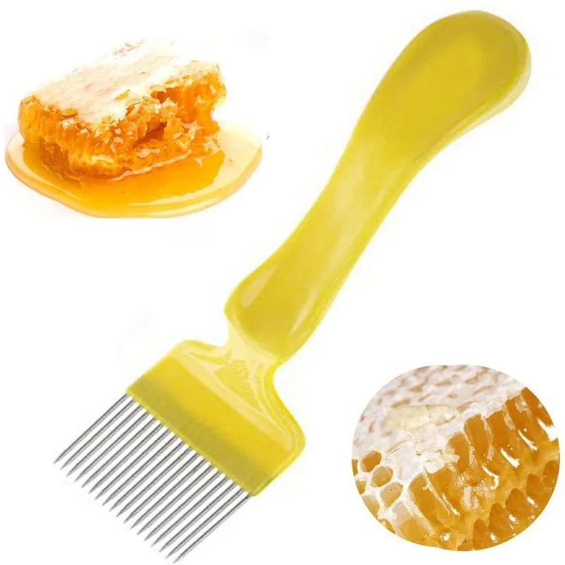 Beekeeping Tools 21 Pin Straight Needles Uncapping Forks Handle Stainless Steel Honey Sparse Rake Shovel Comb Bee Equipment | Дом и сад