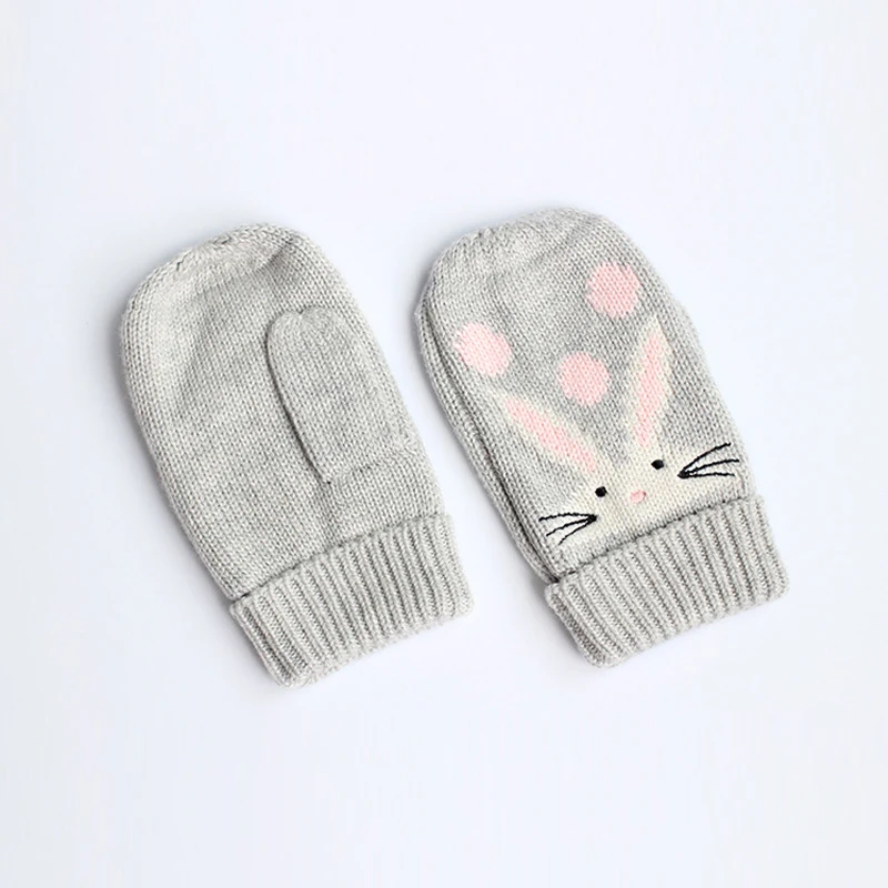 Шапка шарф перчатки набор детские зимние наушники шапка Помпон теплые из трех