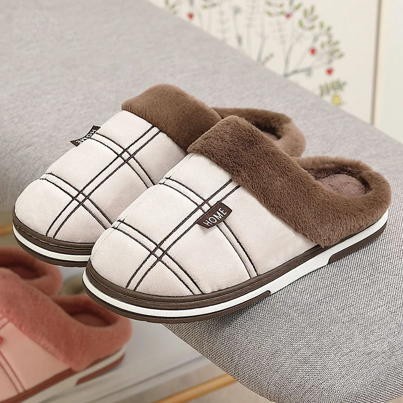 Домашние тапочки для мужчин зимняя мужская обувь домашние унисекс пары теплые