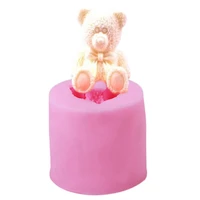 3d bear form fondant silicone cake decorating tools chocolate soap cake mold food kitchen pastry baking decorating tools