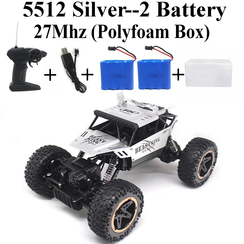 5512-Silver-Set-2 1:16 машинка на радиоуправлении 4WD 2,4 Ghz Рок Гусеничный пульт дистанционного управления игрушки машины на радиоуправлении игрушки для детей 8888 - Цвет: 5512-Silver-Set-2