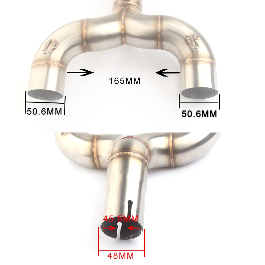 Глушитель выхлопной трубы мотоцикла без шнуровки Соединительная труба средней