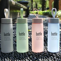 frosted water cup plastic cup korean version of custom simple student creative portable anti fall outdoor ins wind sports bottle