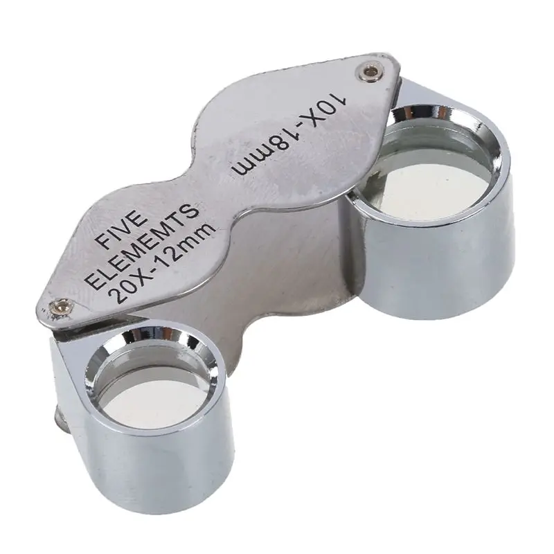 

10x Magnifying Magnifier Glass Jewellers Eye Foldable Jewelry Loop Loupe