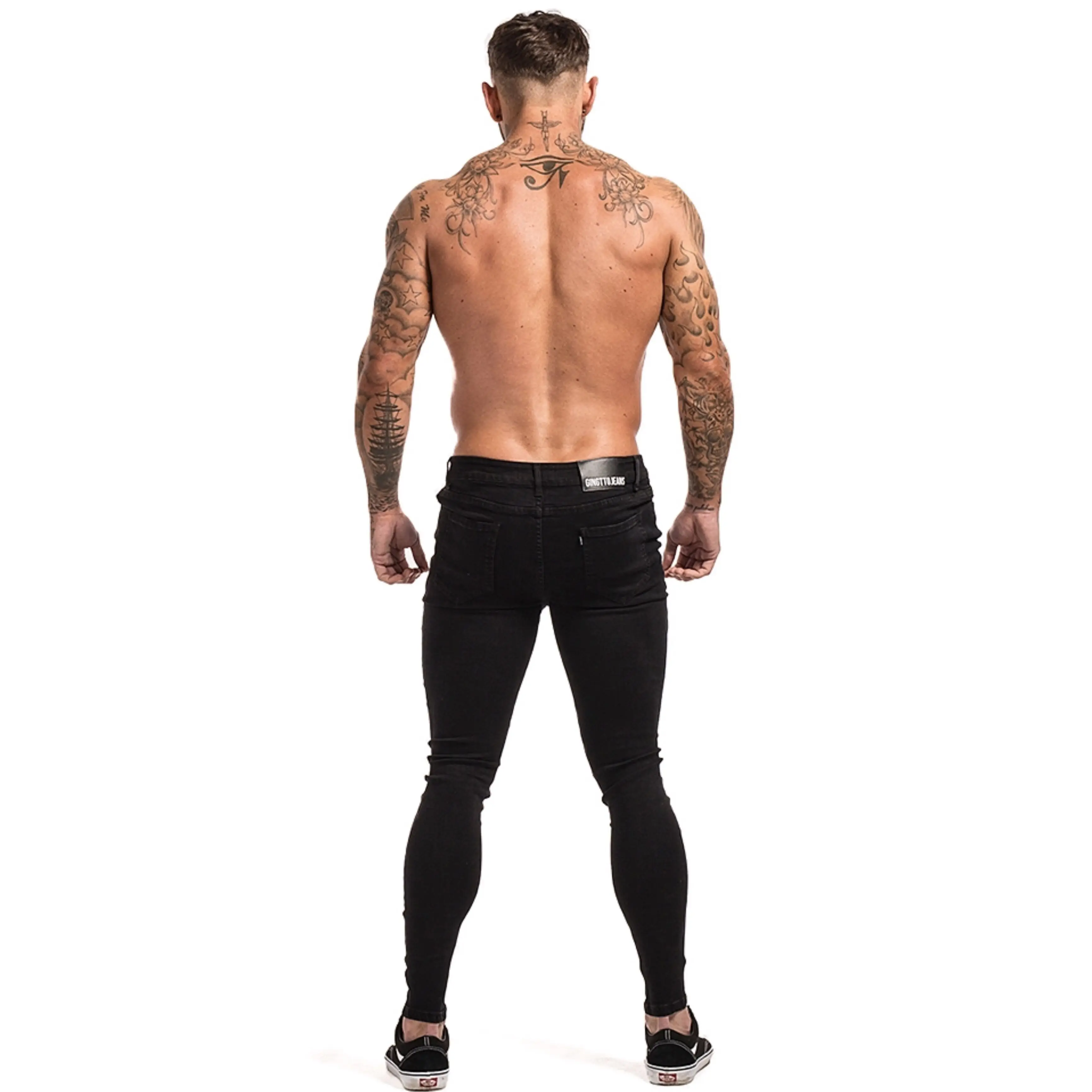 

Men's Jeans Black Skinny Ripped Jeans Elastic Waist 2021 Streetwear Men Dropshipping Jeans Stretch Denim Pants Dropshipping