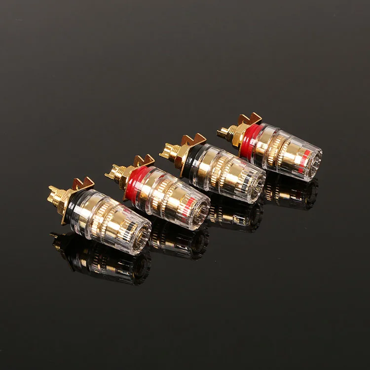 

Pure copper fever gold-plated power amplifier output terminal horn socket crystal oxidation proof coat