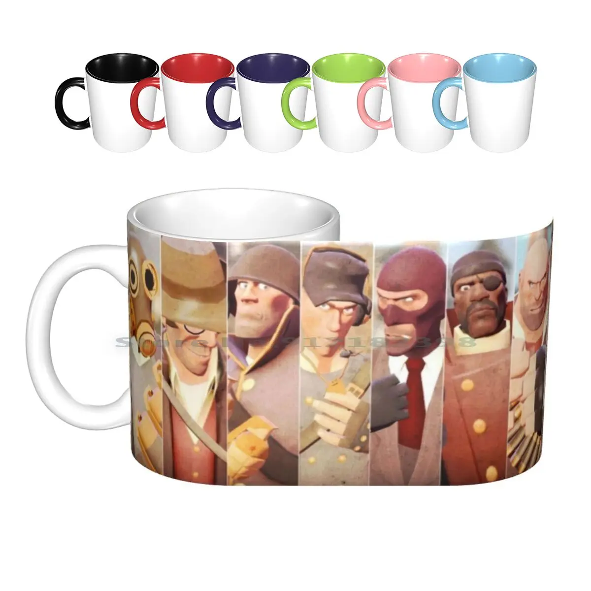 

Чай м Крепость 2 плакат Керамические Кружки Кофейные чашки молочный чай Кружка Tf2 Tf2 чай m Крепость 2 разведчик солдат Пиро демоман тяжелый инженер