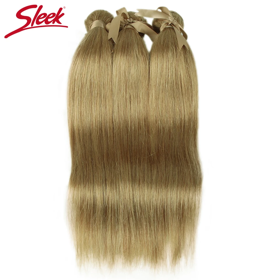 Гладкие прямые бразильские накладные волосы G Блонд 30 дюймов пряди для