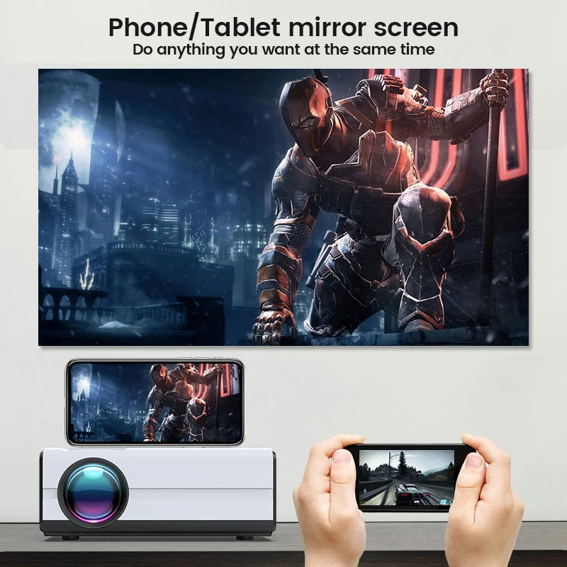 Светодиодный проектор Transpeed Android 9 0 с двумя WIFI BT4.1 поддержка Full HD 1080P портативный