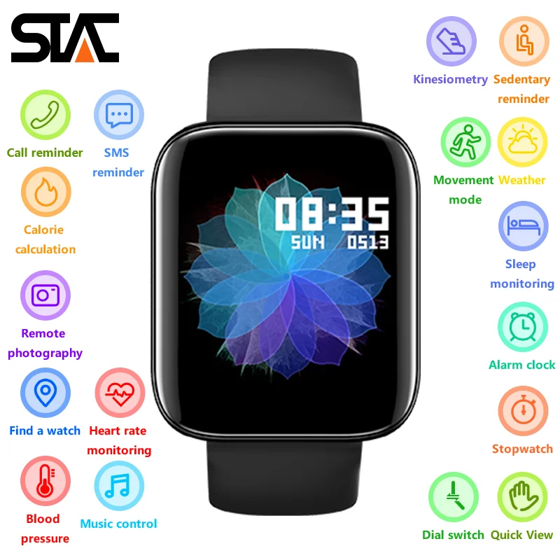 

Смарт-часы S2 для мужчин, наручные часы 1,54 дюйма, женские спортивные Смарт-часы с удаленной камерой, IP67, циферблат, звонки, BT3.0, стенд, музыка