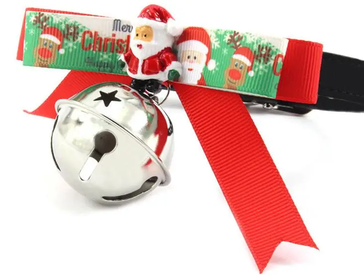 

Ribbon bow dog collar Christmas knit pet collar Halloween cat collar party must be