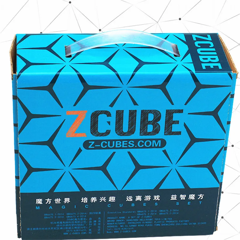 Zcube углеродное волокно черный рыцарь набор Подарочная коробка 2x2 3x3 4x4 5x5 Пирамида