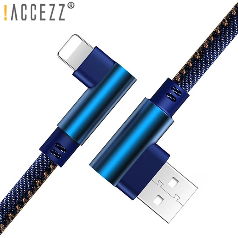 ! ACCEZZ 1/2 м l образный осветительный кабель 2.4A Быстрая зарядка для iPhone 12 11 Pro XS Max XR 8 7