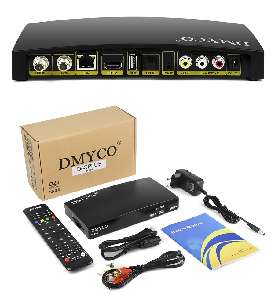 DMYCO DVB-S2 цифровой спутниковый ресивер HD 1080P с USB WiFi 1 год Испания Европа D4S плюс LNB ТВ Декодер для тюнера поддержка Youtube
