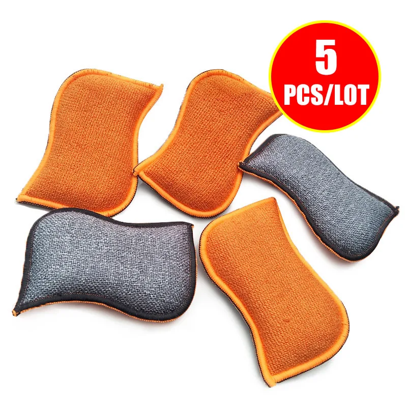 Sponge Cloth Восточные высококачественные кухонные чистящие средства, моющие полотенца, тряпки, губка, микрофибра, ткань для чистки посуды - Цвет: Sponge Cloth